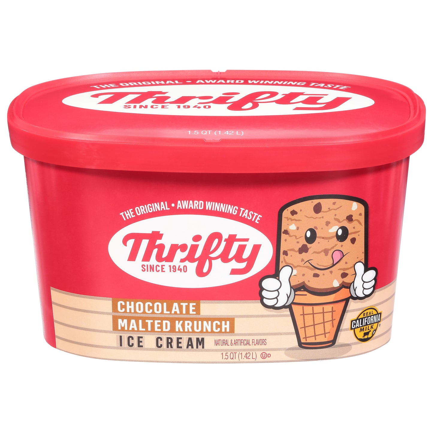 Thrifty Chocolate Malted Krunch Ice Cream 1.5 qt