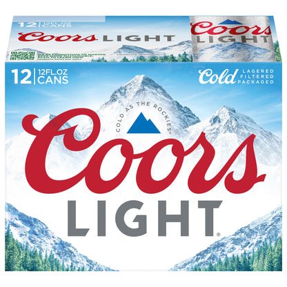 Coors Light Beer 12 - 12 fl oz Cans