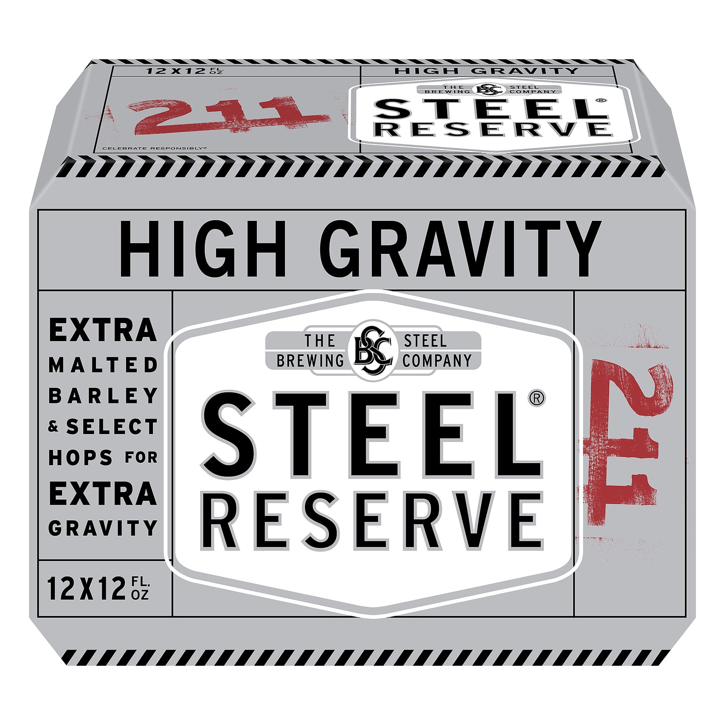 Steel Reserve High Gravity 211 Beer 12 ea