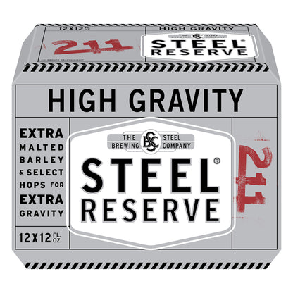 Steel Reserve High Gravity 211 Beer 12 ea