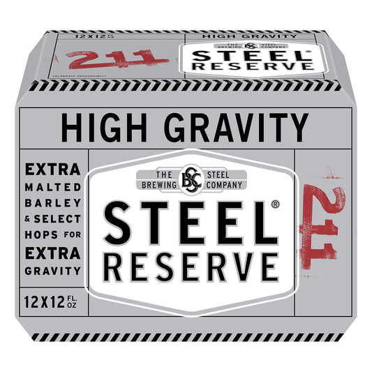 Steel Reserve High Gravity 211 Beer 12 ea