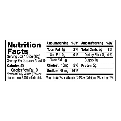 Bar-S Premium Deli Smoked Ham Lunch Meat, 10 Slices Per Package, 12 Ounce Pack