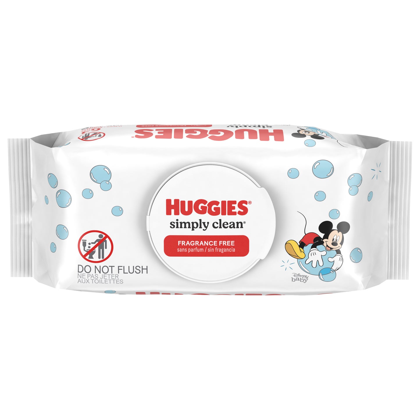 Huggies Simply Clean Unscented Baby Wipes, 1 Flip-Top Pack (64 Wipes Total)