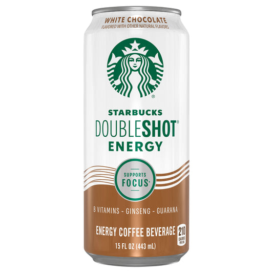 Starbucks Doubleshot Energy Coffee Beverage White Chocolate Naturally & Artificially Flavored 15 Fl Oz Can