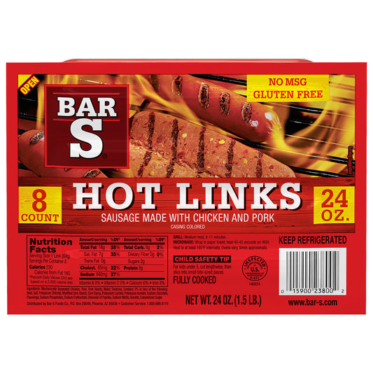 Bar-S® Hot Links 8 ct Pack