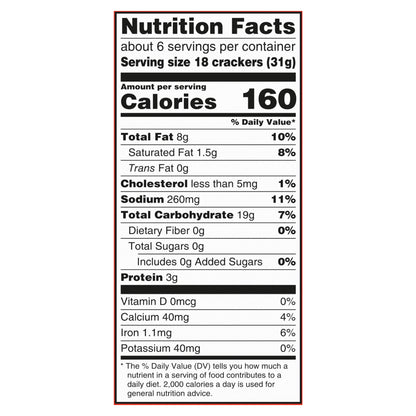 Nabisco Better Cheddars Flavor Originals Baked Snack Crackers 6.5 oz