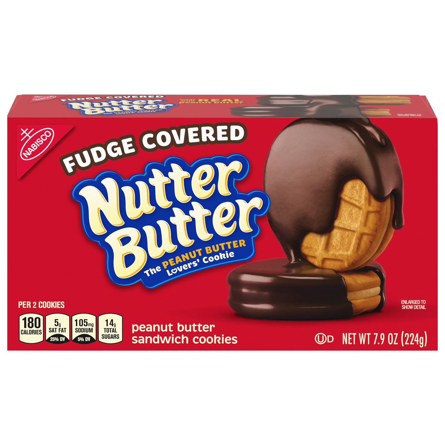 Nutter Butter Fudge Covered Peanut Butter Sandwich Cookies, 7.9 oz
