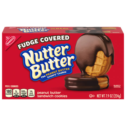Nutter Butter Fudge Covered Peanut Butter Sandwich Cookies, 7.9 oz