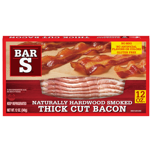 Bar-S® Naturally Hardwood Smoked Thick Cut Bacon 12 oz. Box