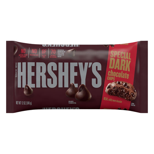 HERSHEY'S SPECIAL DARK Mildly Sweet Chocolate Baking Chips Bag, 12 oz