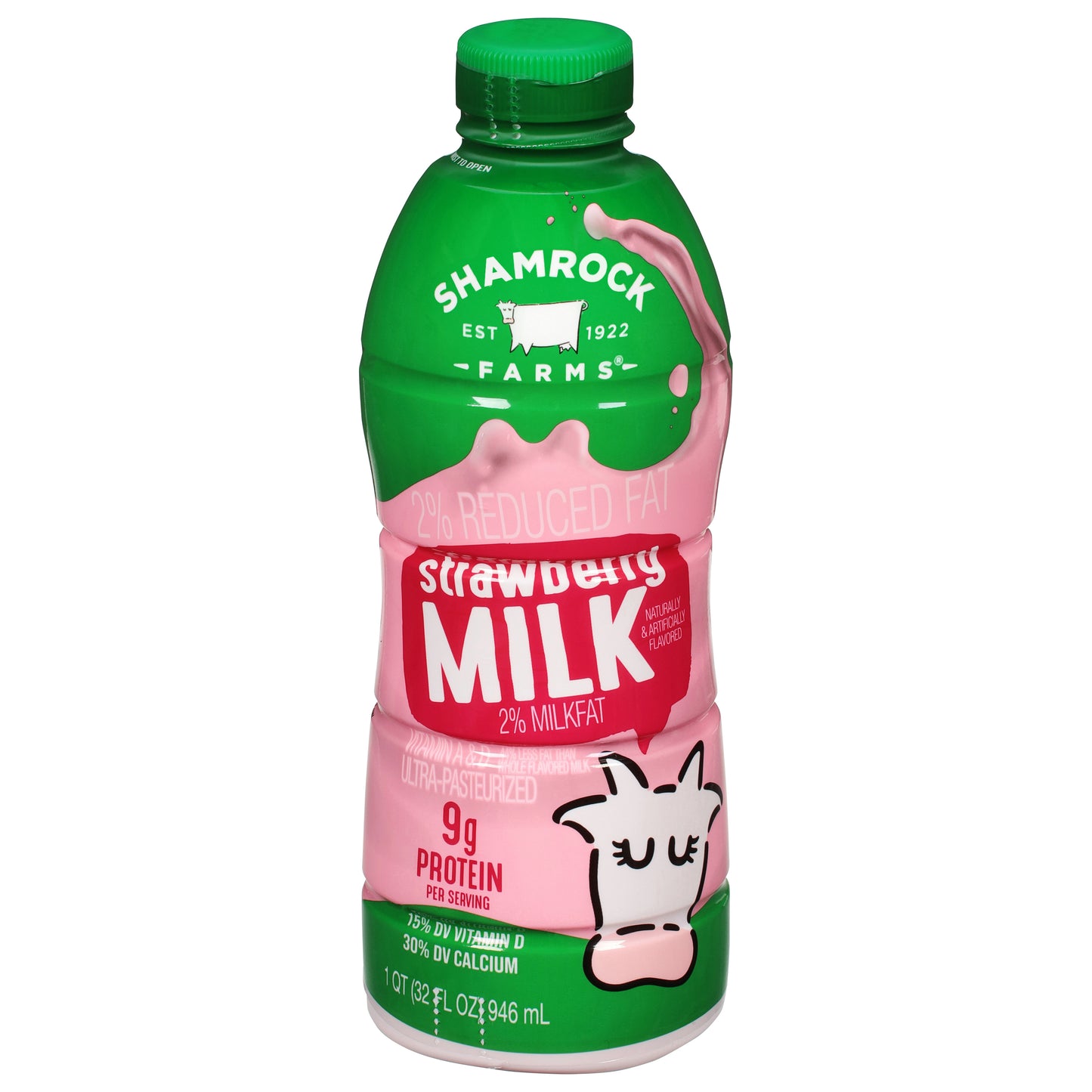 Shamrock Farms 2% Reduced Fat Strawberry Milk 1 qt