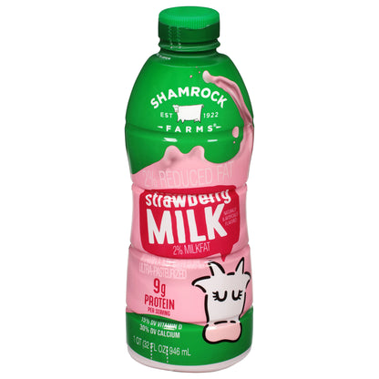Shamrock Farms 2% Reduced Fat Strawberry Milk 1 qt