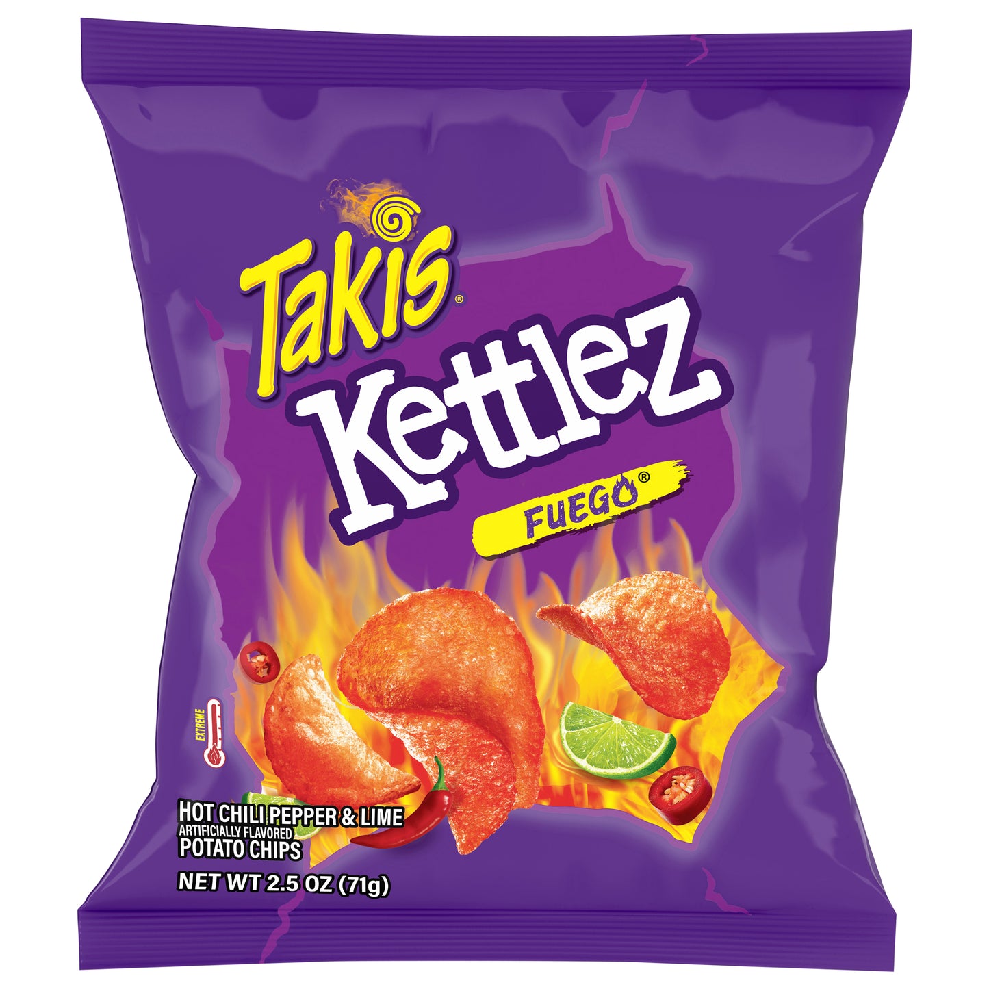 Takis Kettlez Extreme Fuego Potato Chips 2.5 oz