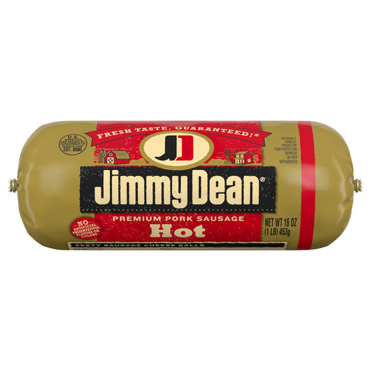 Jimmy Dean® Premium Pork Hot Breakfast Sausage Roll, 16 oz - PREVIOUSLY HANDLED FROZEN FOR YOUR PROTECTION REFREEZE OR KEEP REFRIGERATED