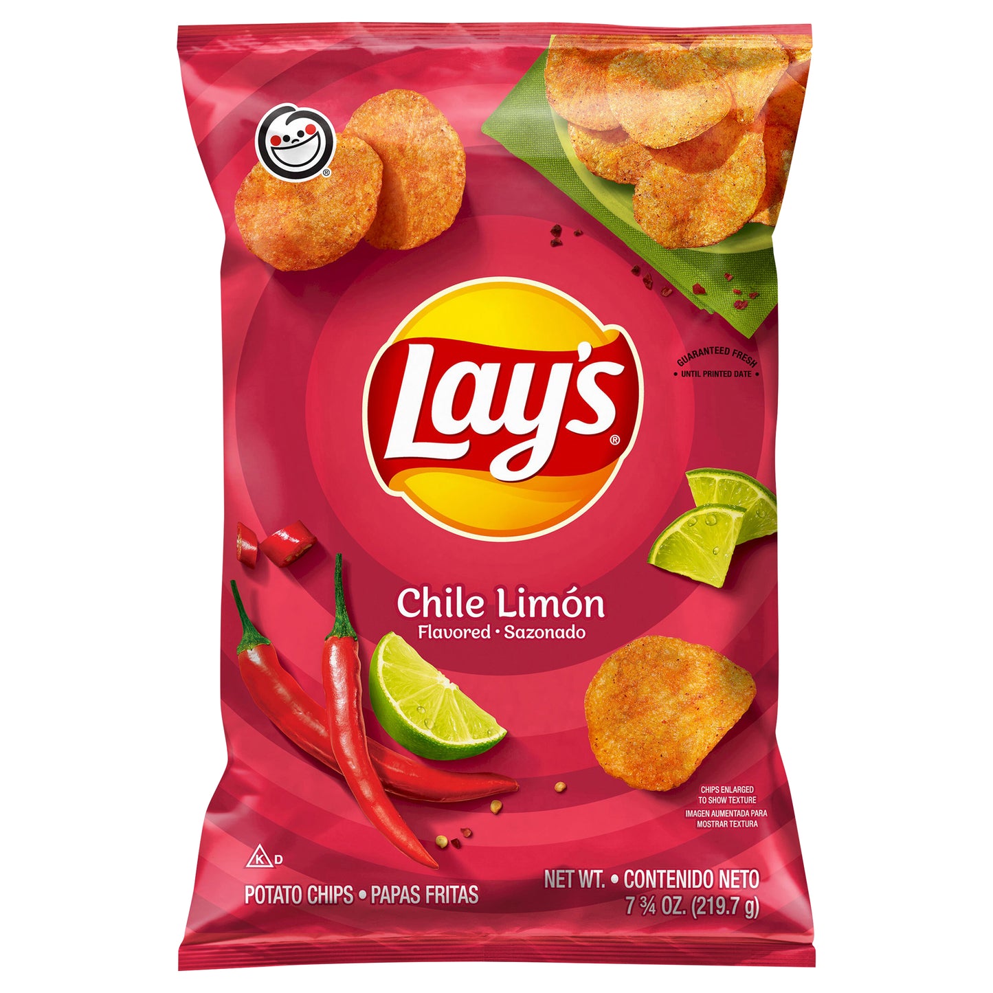 Lay's Potato Chips Chile Limon Flavored 7 3/4 Oz