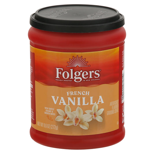 Folgers Ground French Vanilla Coffee 9.6 oz