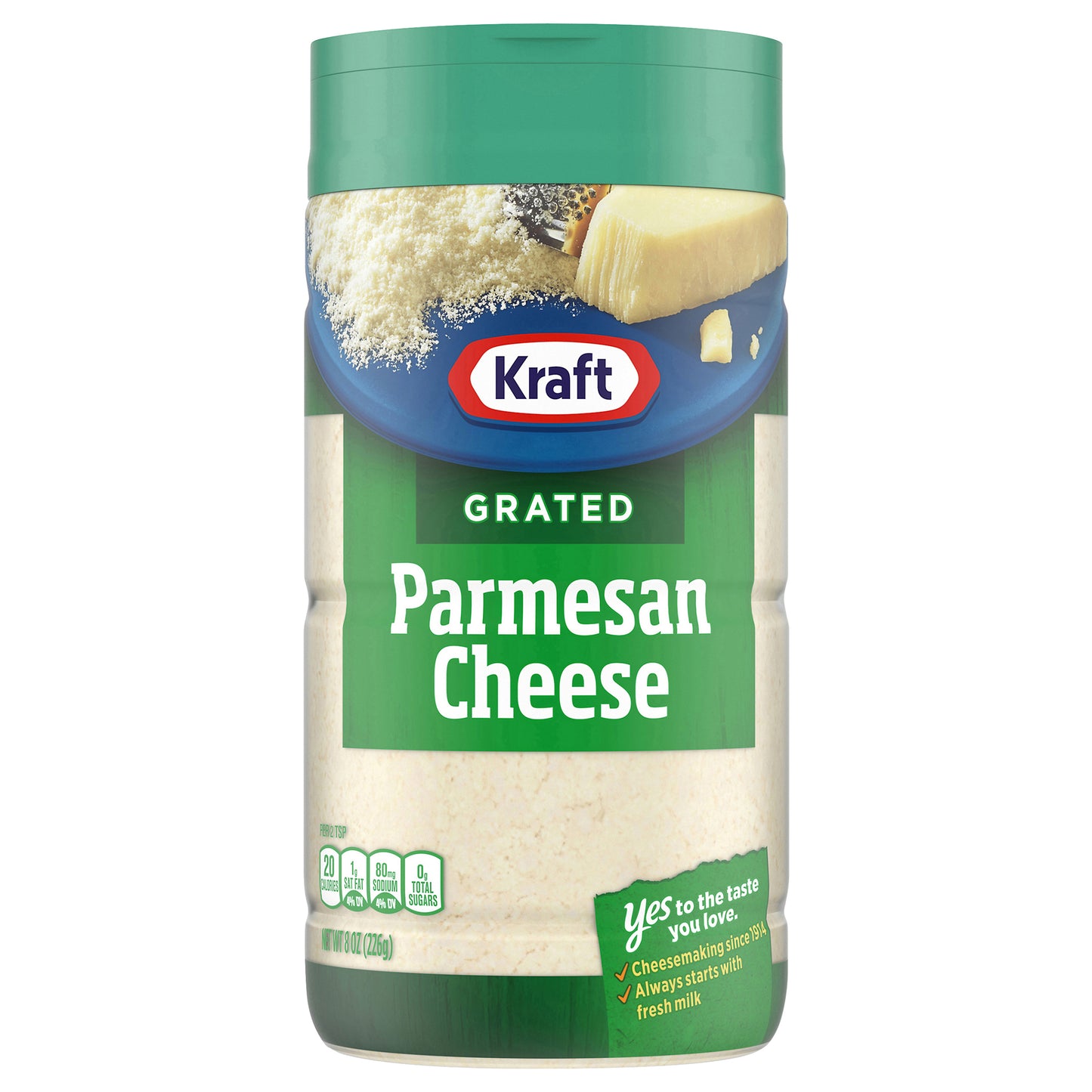 Kraft Parmesan Grated Cheese, 8 oz Shaker