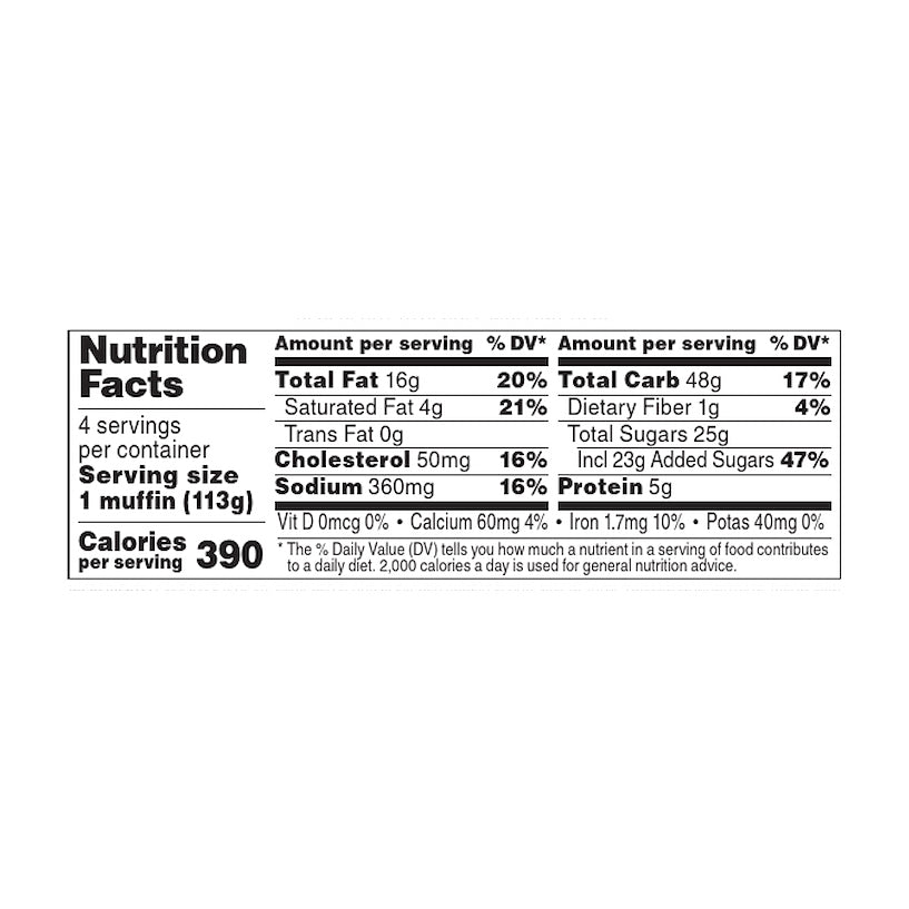 Sweet P's Bake Shop Blueberry Streusel Muffins 16 oz