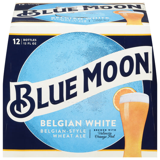 Blue Moon Belgian-Style Wheat Ale Belgian White Beer 12 - 12 fl oz Bottles