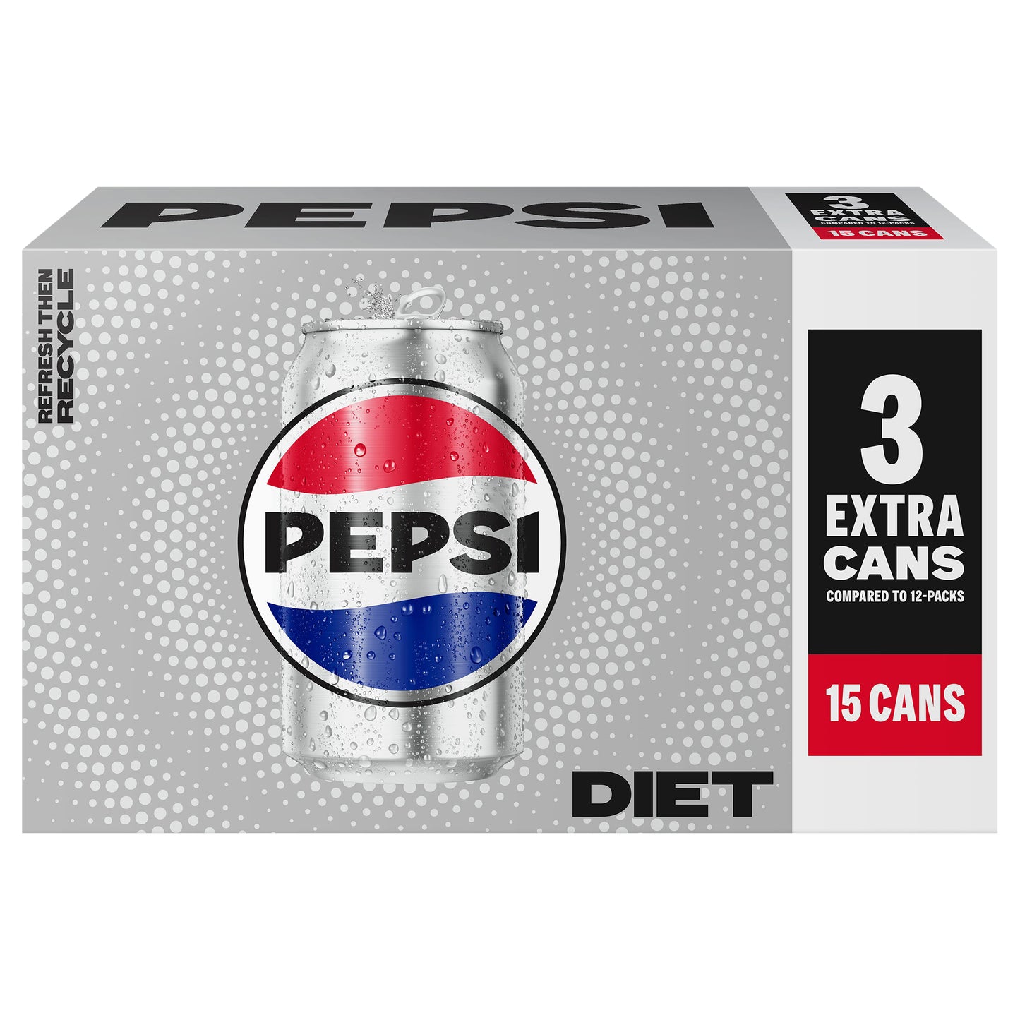 Diet Pepsi Soda Cola 12 Fl Oz 15 Count