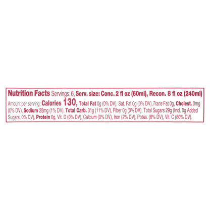 Old Orchard 100% Juice Cranberry Raspberry Concentrate 12 fl. oz. Can