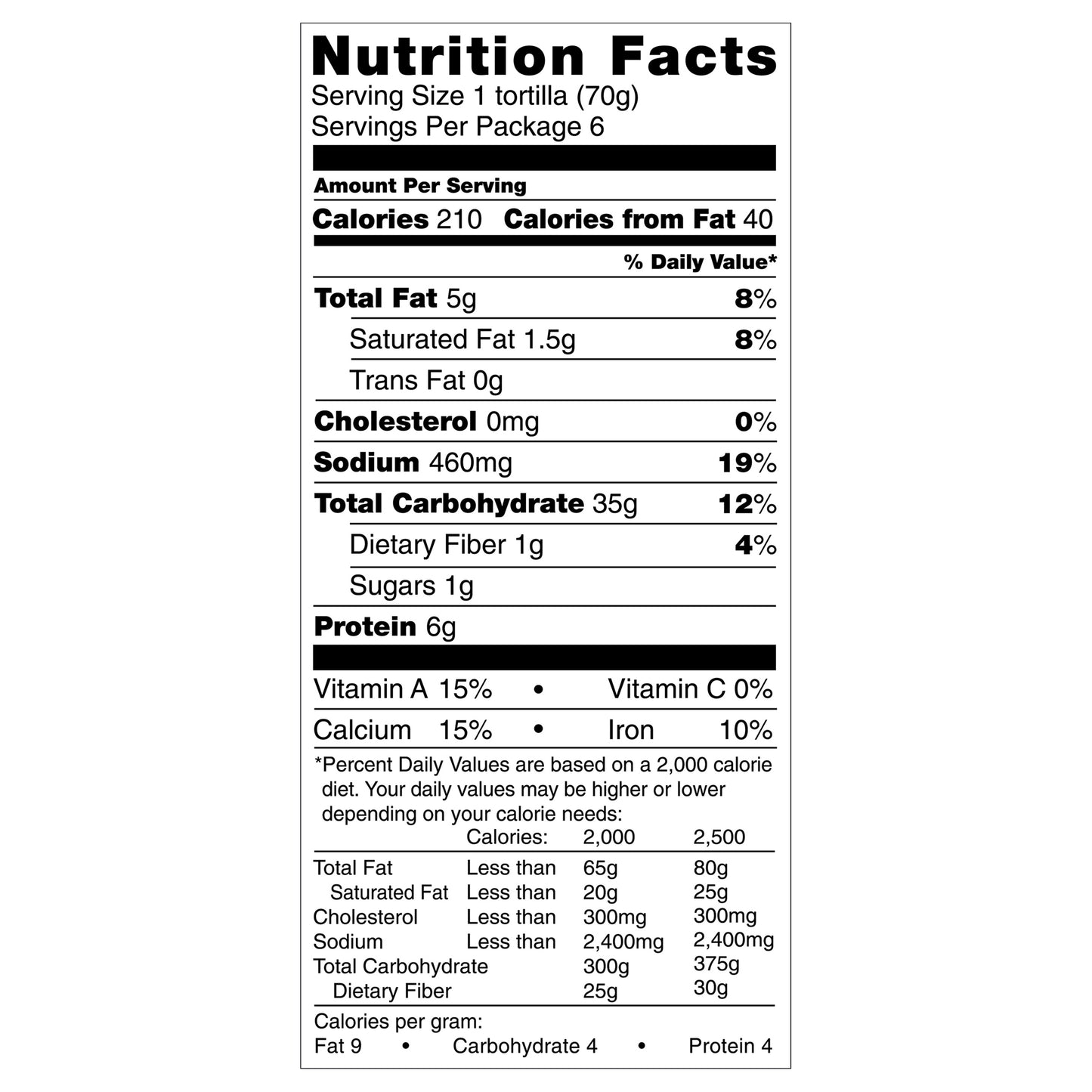 Mission Garden Spinach Herb Wraps, 6 Count