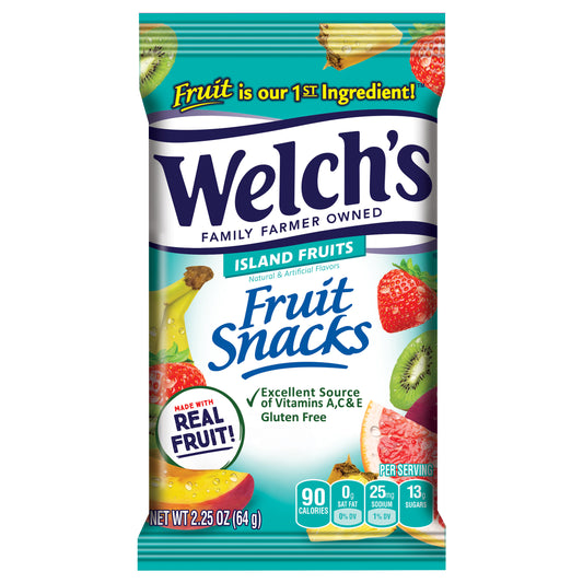 Welch's Island Fruits Fruit Snacks 2.25oz Peg Bag