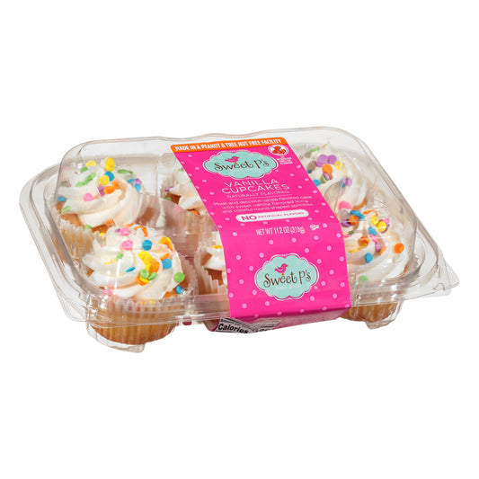 Sweet P's Bake Shop Vanilla Cupcakes 6 ea