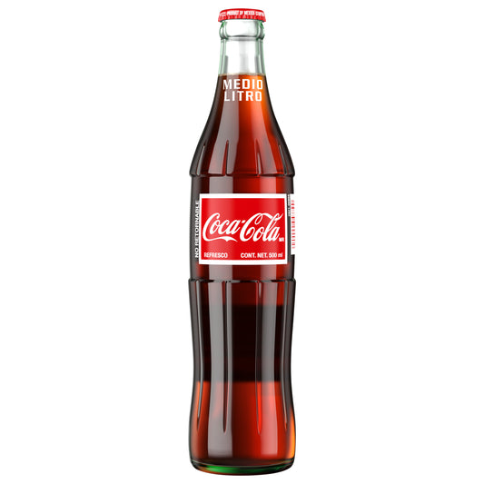 Coca-Cola Mexico Glass Bottle, 500 mL