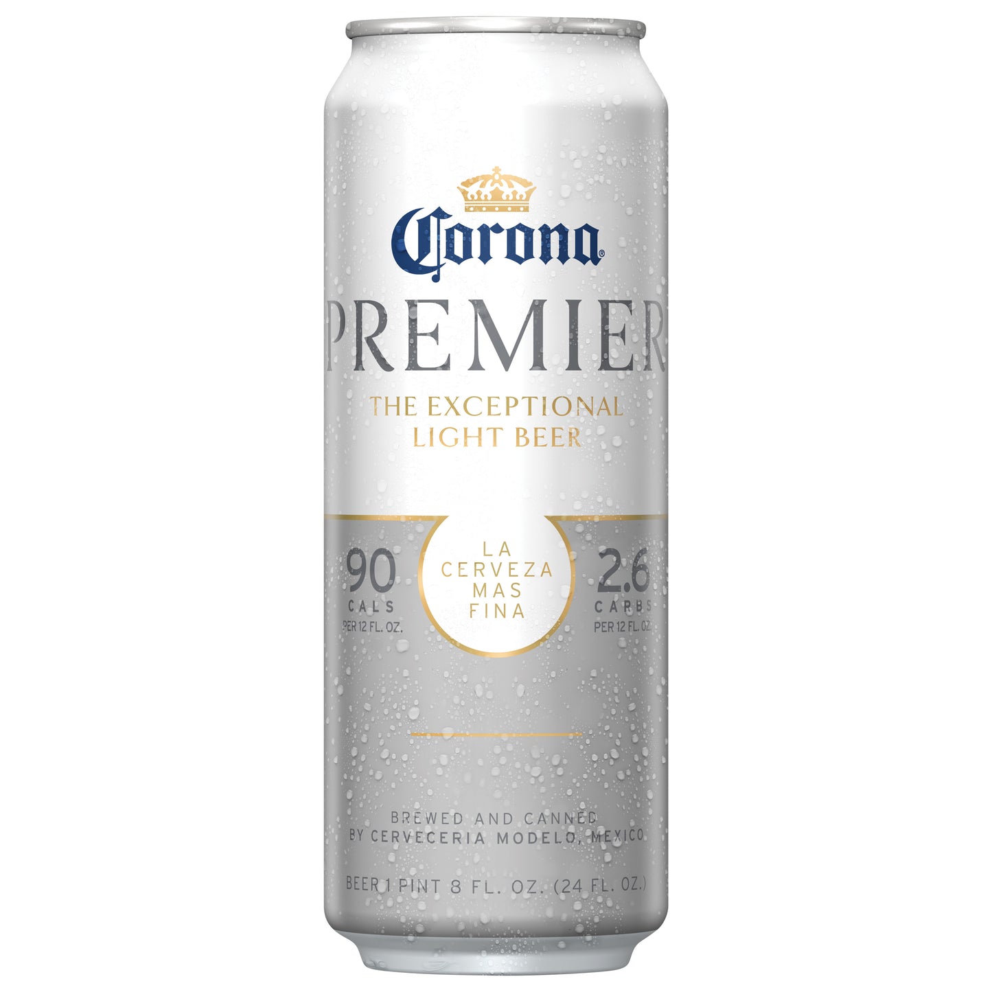 Corona Premier Mexican Lager Light Beer, 24 fl oz Can, 4.0% ABV
