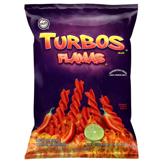 Sabritas Turbos Flavored Corn Snacks Flamas 8 1/4 Oz