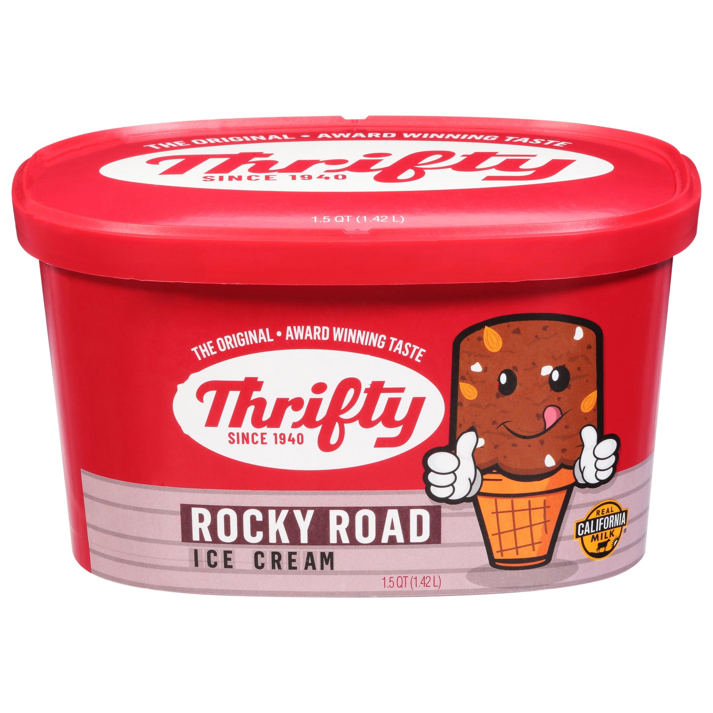 Thrifty Rocky Road Ice Cream 1.5 qt