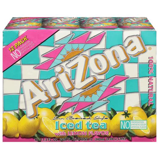 AriZona Sun Brewed Style Sun Brewed Style Iced Tea with Lemon Flavor 12 - 11.5 fl oz Cans