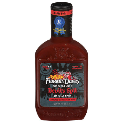 Famous Dave's Hot Devil's Spit BBQ Sauce 19 oz