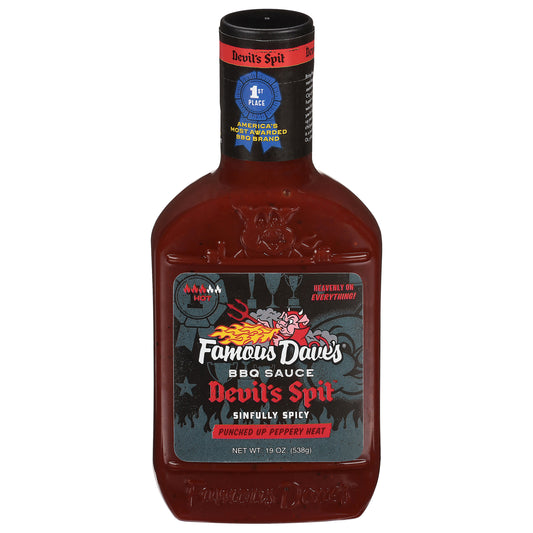 Famous Dave's Hot Devil's Spit BBQ Sauce 19 oz