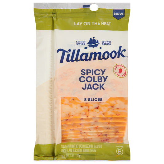 Tillamook Slices Spicy Colby Jack Cheese 8 Each
