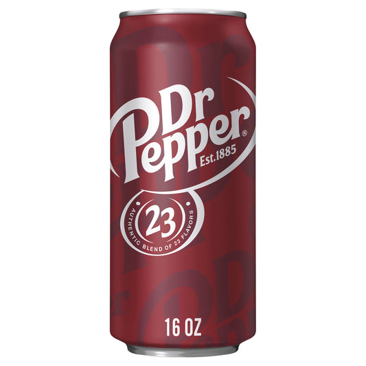 Dr Pepper Soda, 16 fl oz can