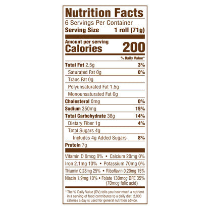 Sara Lee Artesano Bakery Bread Plain Sausage Rolls, 6  count, 15 oz