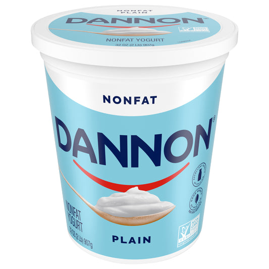 Dannon Plain Nonfat Yogurt, 32 OZ Quart