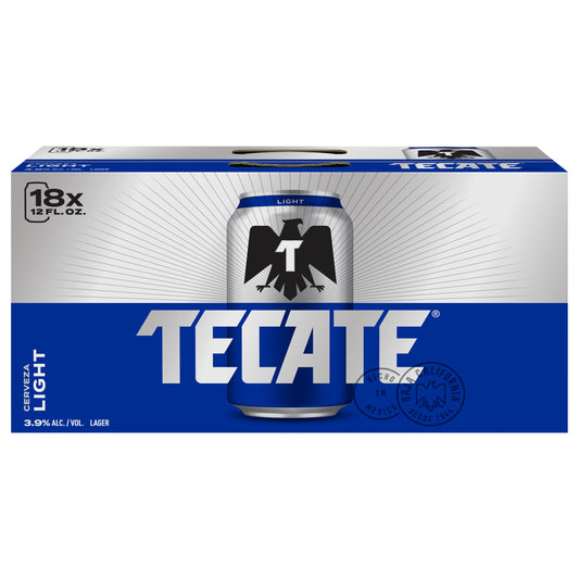 Tecate Light Beer 18 - 12 fl oz Cans