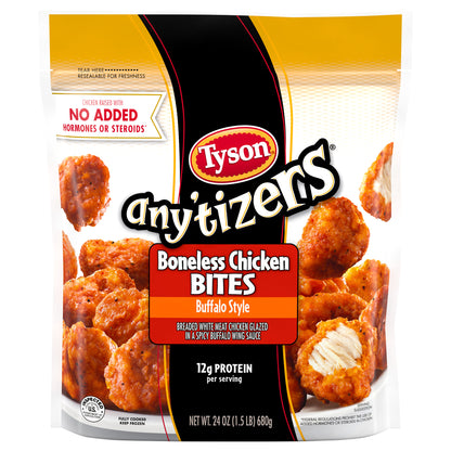 Tyson Any'tizers Buffalo Style Boneless Chicken Bites, 24 oz (Frozen)
