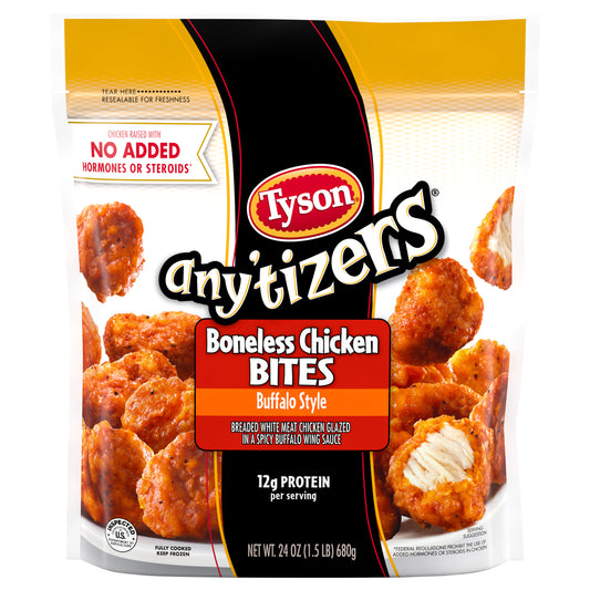 Tyson Any'tizers Buffalo Style Boneless Chicken Bites, 24 oz (Frozen)