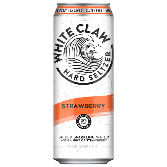 White Claw Hard Seltzer Strawberry 19.2 fl oz Can