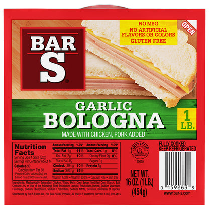 Bar-S® Garlic Bologna 16 oz. Pack