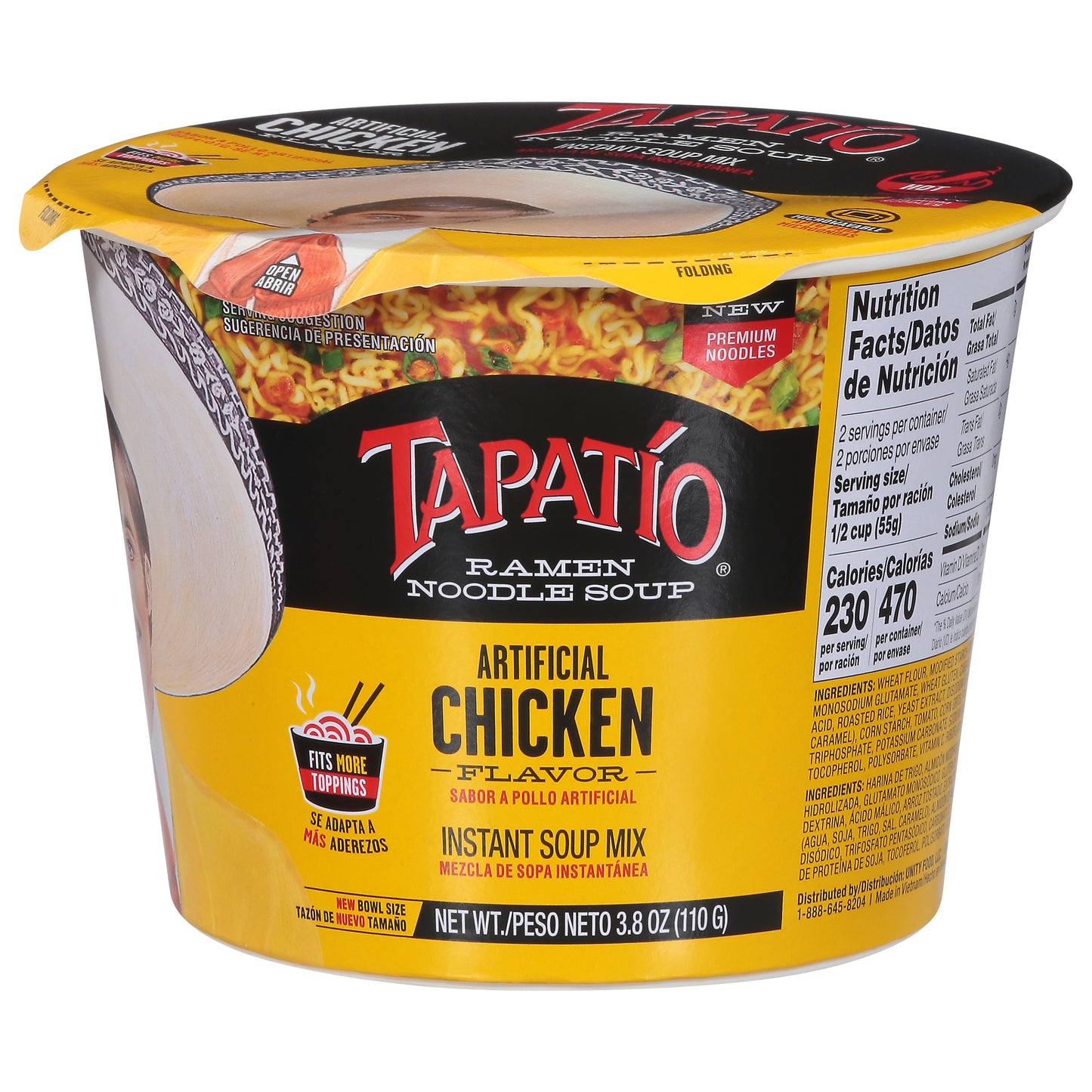 Tapatio Chicken Flavor Ramen Noodle Soup 3.8 oz
