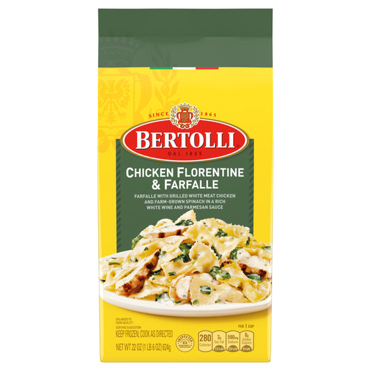Bertolli Chicken Florentine & Farfalle Frozen Meals in a Rich White Wine & Parmesan Sauce, 22 oz.