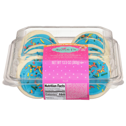 Sweet P's Bake Shop Blue Frosted Sugar Cookies 13.5 oz
