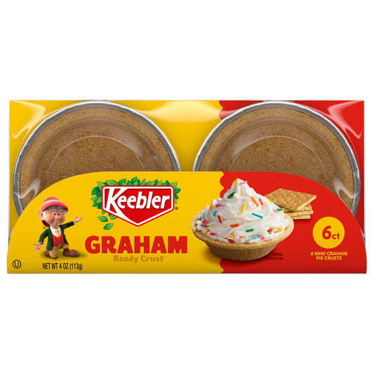 KEEBLER Graham Ready, 6 Mini Pie Crusts - 4oz / 113g