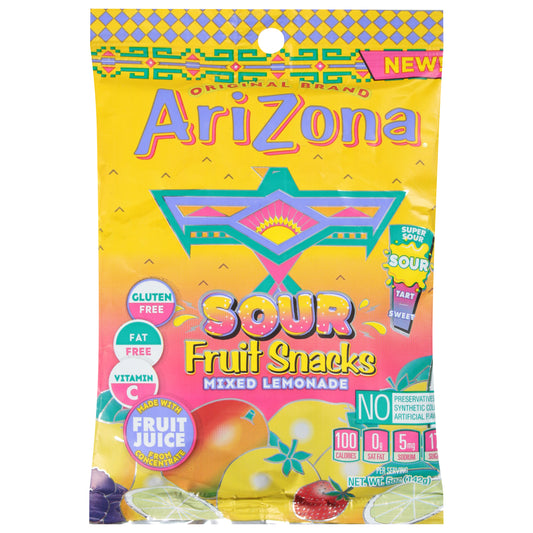 AriZona Sour Mixed Lemonade Fruit Snacks 5 oz