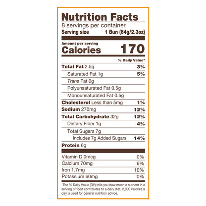 Nature's Own Perfectly Crafted Brioche Style Hamburger Buns 8 ea